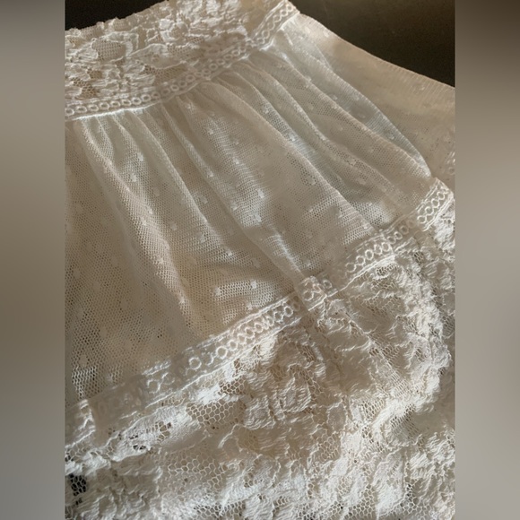 Free People Ivory Sleeveless Lace Top Sz XS - Picture 8 of 8